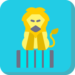 Lion Performing icon vector illustration