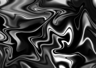 Grunge Black and White Marble Texture , Abstract Wavy Pattern

