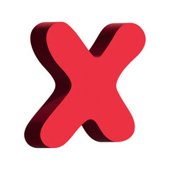 3d cross mark clipart Single element for design