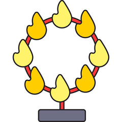 Fire Hoop icon vector illustration