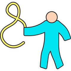 Man with Ribbon icon vector illustration