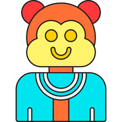 Monkey Performing icon vector illustration