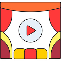 Theatre icon vector illustration