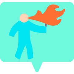 Spitting Fire icon vector illustration