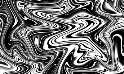 Abstract Black and White Ink Swirl Background , Fluid Wave Art
