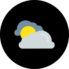 Partly Cloudy icon vector illustration