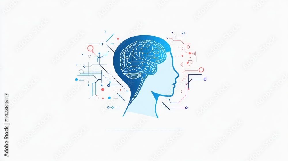 Poster clip art of machine learning pipeline with data input, training, and model prediction blocks
