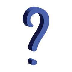 3d question mark clipart Single element for design