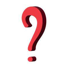 3d question mark clipart Single element for design