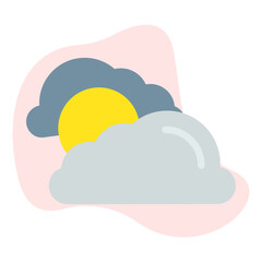 Partly Cloudy icon vector illustration