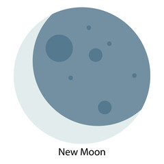 New Moon icon vector illustration