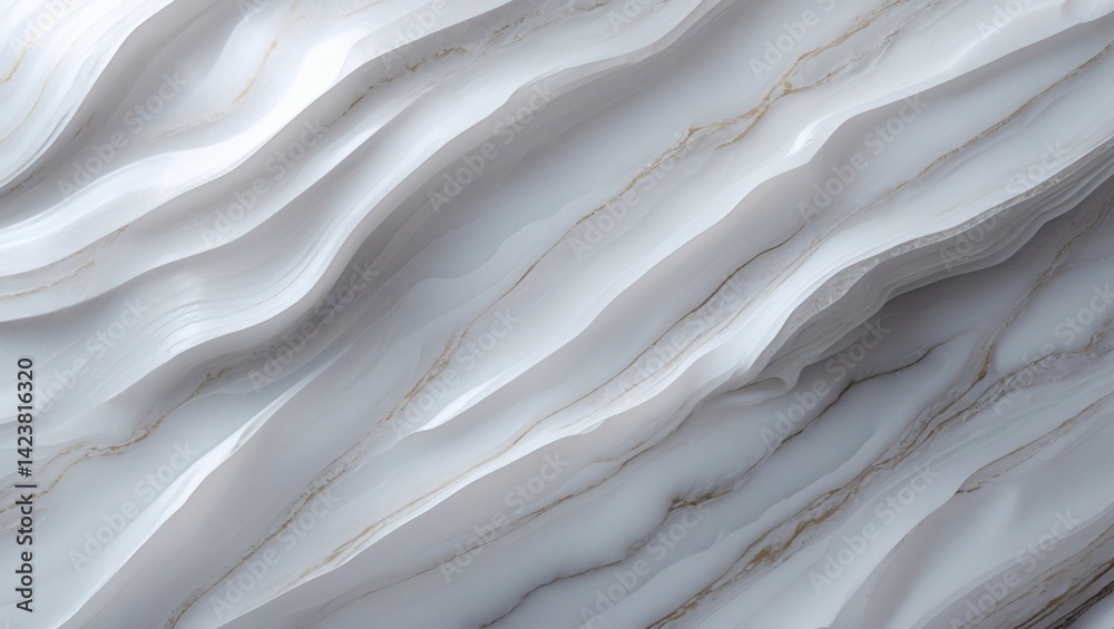 Poster an abstract marble texture, showcasing flowing waves, a natural design with elegant tones