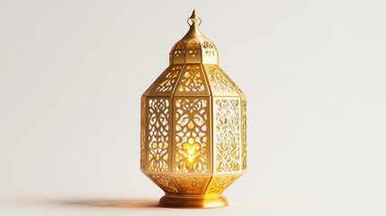 islamic golden lantern on beige backgrounnd, eid mubarak, Eid al Adha
