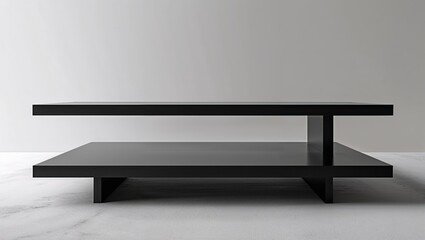 A minimalist coffee table with smooth sleek lines for a modern living room