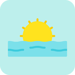 Sunset icon vector illustration