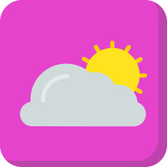 Partly Sunny icon vector illustration