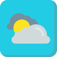 Partly Cloudy icon vector illustration