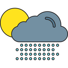 Sunny Rainy icon vector illustration