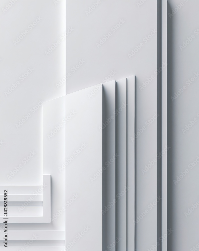 Poster Minimalist Abstract Architectural Composition. A study of clean lines and geometric shapes