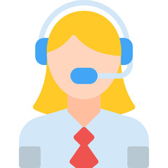 Call Center Agent icon vector illustration