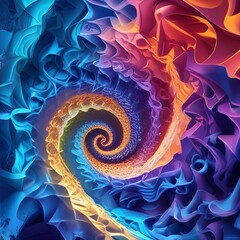 Soft Abstract Texture Background with Flowing Pastel Waves. Vibrant 3D Abstract Dreamscapes Background. Colorfull 3D Background.