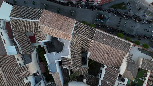 Semana Santa en Priego de C&oacute;rdoba. Pasos en vista de drone.