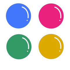 set of colorful vector spheres