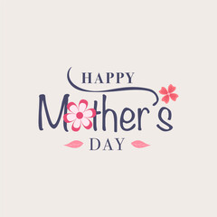 Design  Vector Happy mothers day typography with ornaments