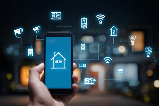 Smart Home Technology: Control Your Home's Systems Seamlessly via Mobile App, Enhancing Security and Comfort Effortlessly.