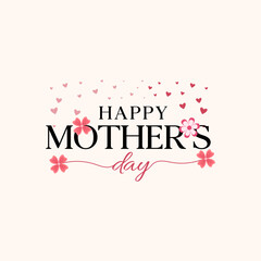 Design  Vector Happy mothers day typography with ornaments