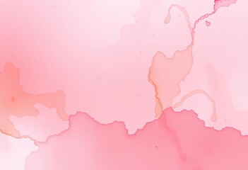 Obraz premium Close-up of abstract watercolor wash in pastel pink and orange hues, vibrant, fluid
