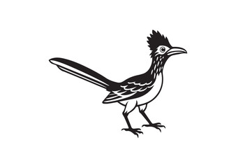 Fototapeta premium Roadrunner bird Silhouette vector
