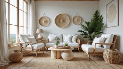 A space to unwind with soft whites and natural materials