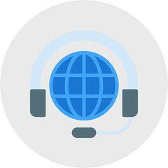 Worldwide Support icon vector illustration