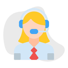 Call Center Agent icon vector illustration