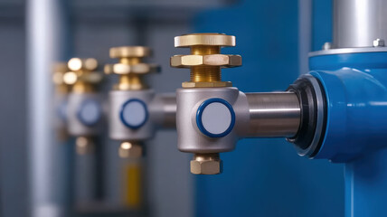 Fototapeta premium Efficient piping system components are essential in industry for optimal performance and reliability