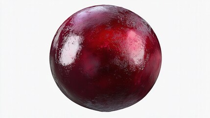 Obraz premium A beetroot with a glossy finish, captured in a close-up against a transparent background to showcase its natural texture