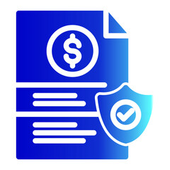 Invoice Icon # ECommerce Pack # Solid Gradient Style