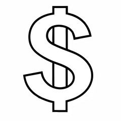 dollar sign isolated on transparent background. dollar icon for your web site design, logo, app, UI. flat style. dollar symbol. us dollar sign