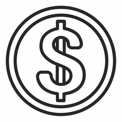 dollar sign isolated on transparent background. dollar icon for your web site design, logo, app, UI. flat style. dollar symbol. us dollar sign