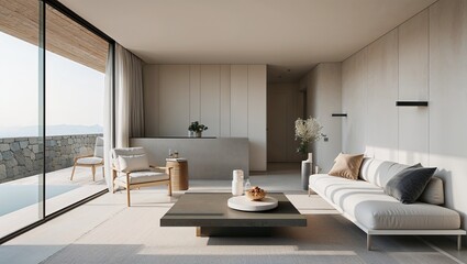 Clean surfaces and minimal furnishings provide a calm restful retreat