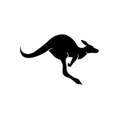 vector kangaroo silhouette logo icon
