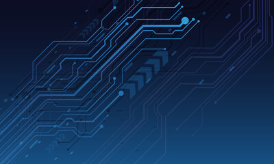 Abstract technology Blue lines circuit cyber arrow slash geometric futuristic style design modern creative background vector