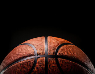 basketball on black