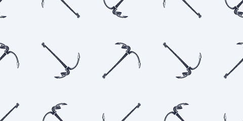 Seamless pattern of hand drawn sea anchors, vector background, paper, wallpaper, fabric