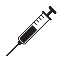 Fototapeta premium Syringe icon. Injection icon sign.