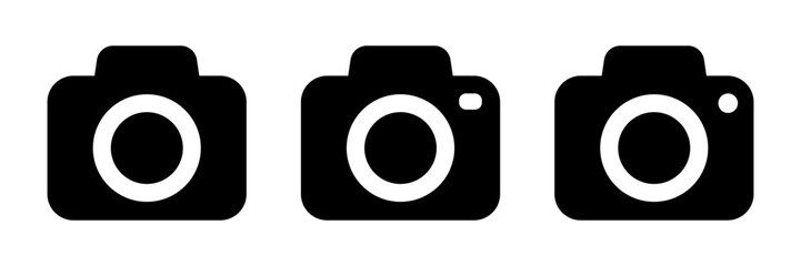Camera icon. Photo camera icon.