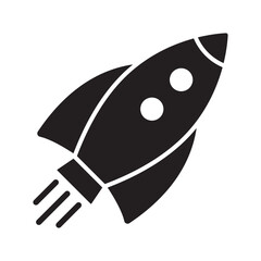 Rocket icon. Startup icon. Flying rocket icon. 