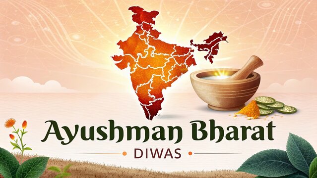 Ayushman Bharat Diwas, Empowering India's future with wellness, nature, and holistic healthcare.