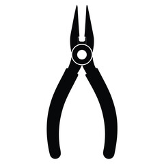 Isolated Needle Nose Pliers on White Background